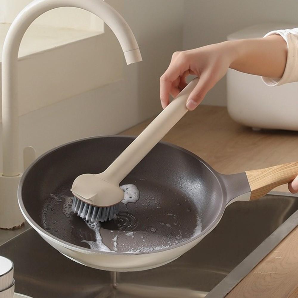 Stain Removal Pot Cleaning Brush Blind Spots Free Scrub Brush Portable Dish Scrubber Brush  Camping