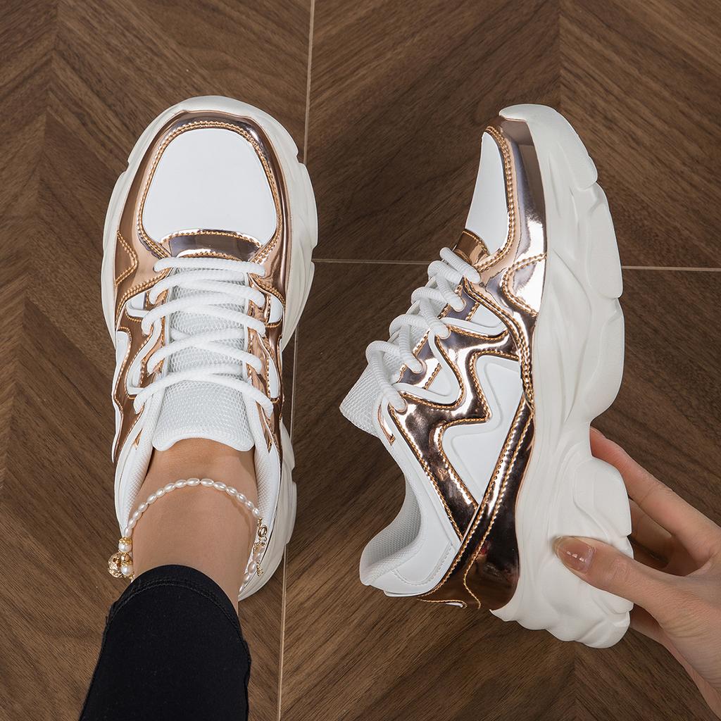 Women's Breathable Mesh Platform Sneakers Snwakers Women Shoes Women Lightweight Low Top Board Shoes for Women's Shoes 2417