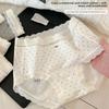 Plus Size Lady Spring Lace Pure Cotton 10A Antibacterial Extended Crotch Waist Triangle Briefs