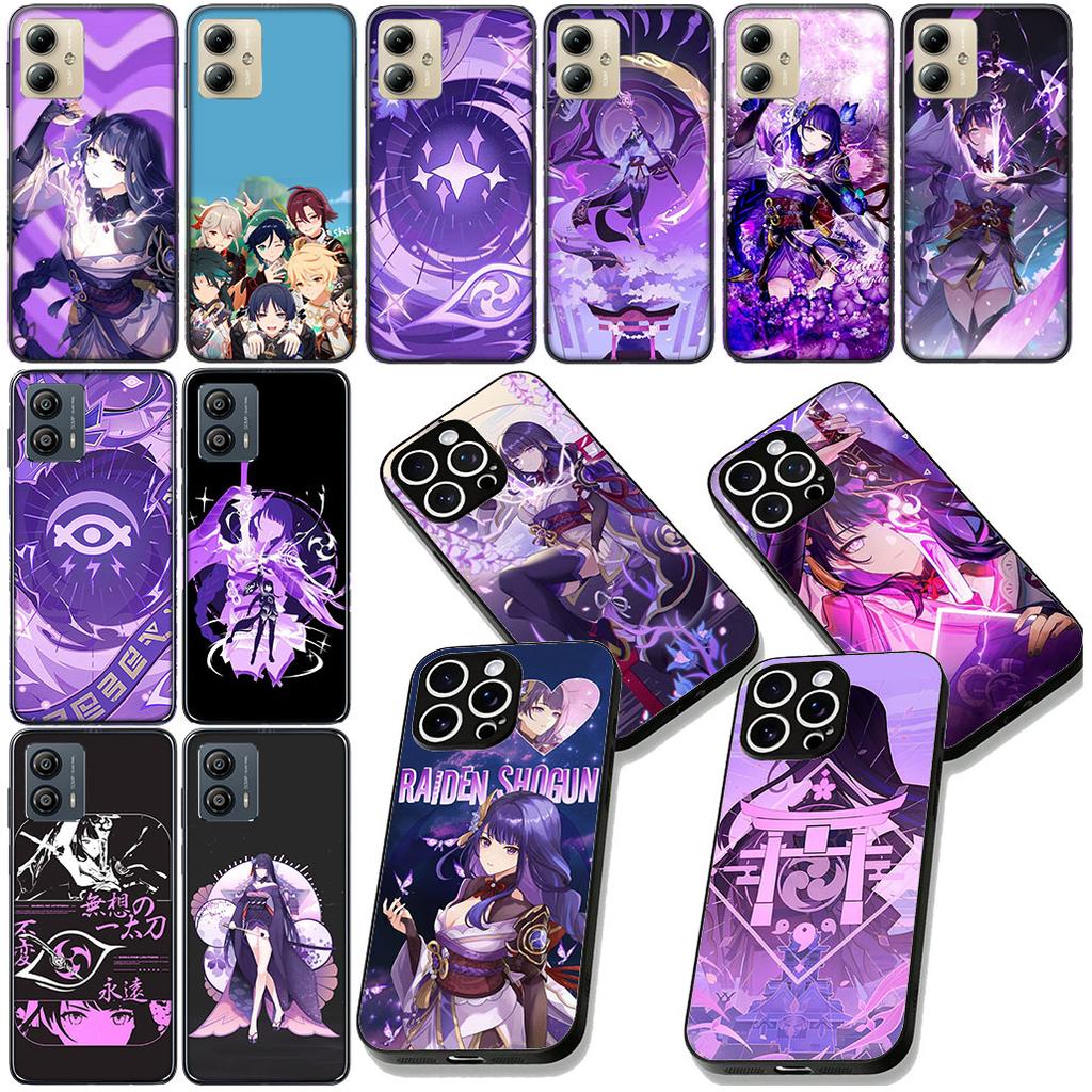 Genshins Raiden Shogun Impacts Protective Cover for Xiaomi Poco C85 C65 C75 X7 X6 M6 M8 F7 F8 Ultra F6 Pro Phone Case