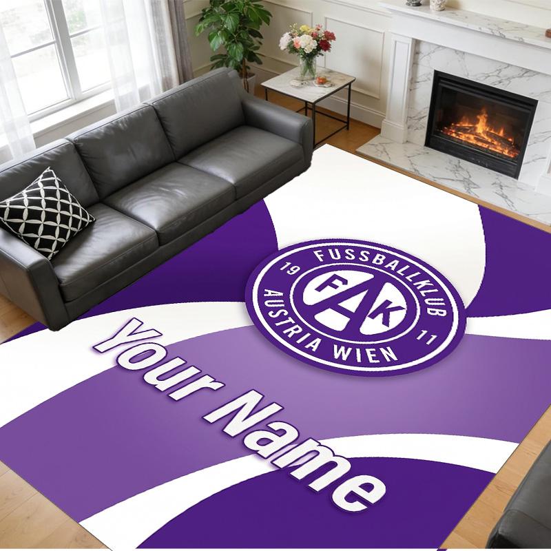 Crystal Velvet Rug Custom Name Text, Soft Non Slip Floor Mat Home DecorAustria Wien FC