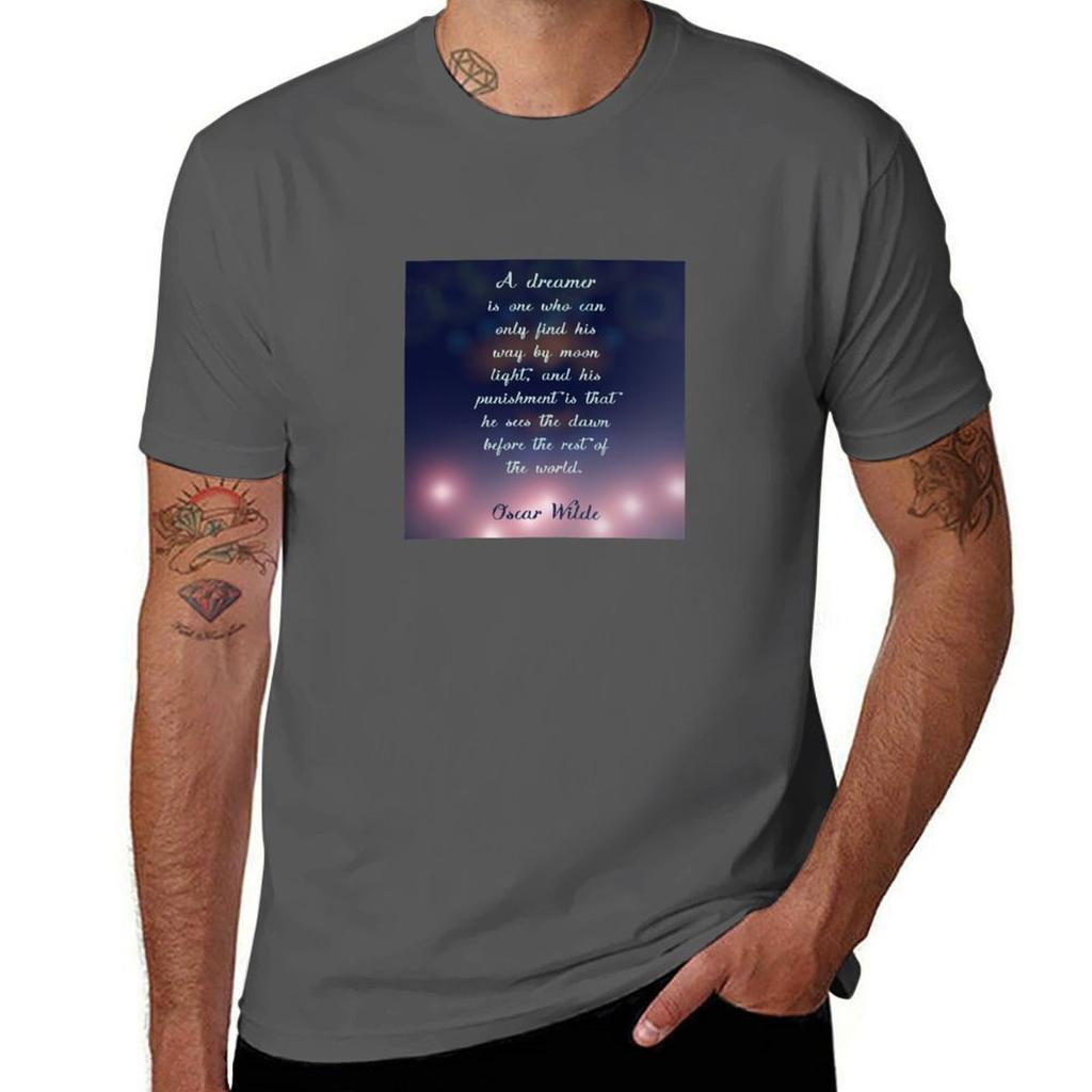 Oscar Wilde Dreamer Tshirt Perforunisexce Workout Short Sleeve Tee