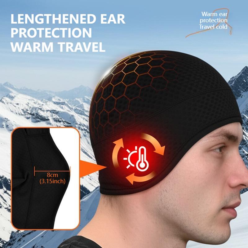 Gtubike Winter Hats Windproof Sweat Absorption Soft Warm Outdoor Cycling Hat Running Skiing Sports Beanie Autumn Winter Hat