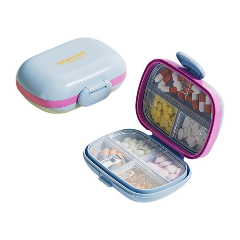 Moisture-Proof Portable Pill Box 7 Compartment Dustproof Medicine Organizer Food Grade Compact Travel Pill Dispenser