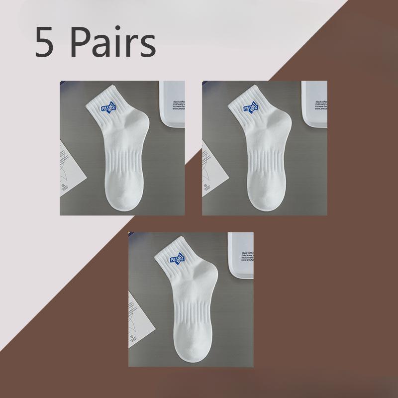3 Pairs of Men's Spring and Summer Thin Pure Cotton Antiodor 7a Antibacterial Tube Socks
