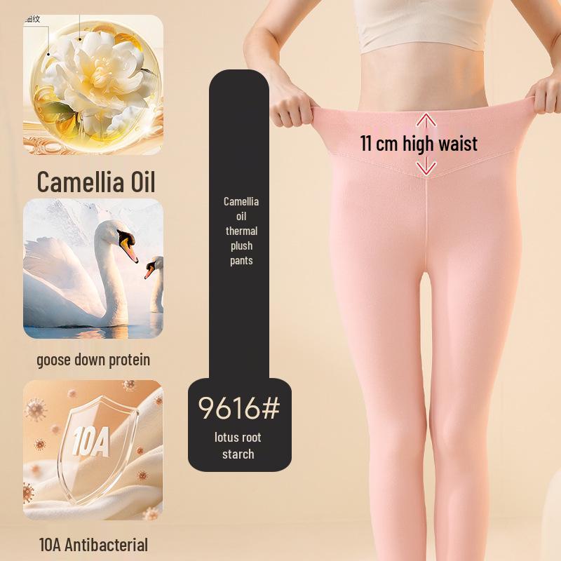 Women s & Men s Thickened Autumn Pants with Camellia Oil, Plus Velvet, Winter Warm Base Layer Pants