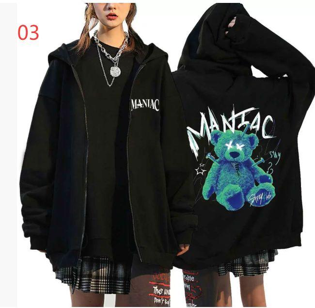 [USED] STRAY KIDS Hoodie, Harajuku Style, Graphic Print, Skez Merchandise
