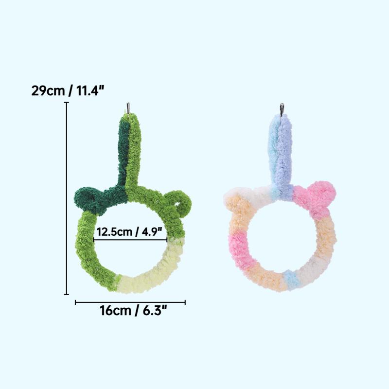 Warm Bird Plush Swing Colorful Hanging Perch Climbing Toy for Parrots Budgie Parakeet Cockatiel Cockatoo Conure