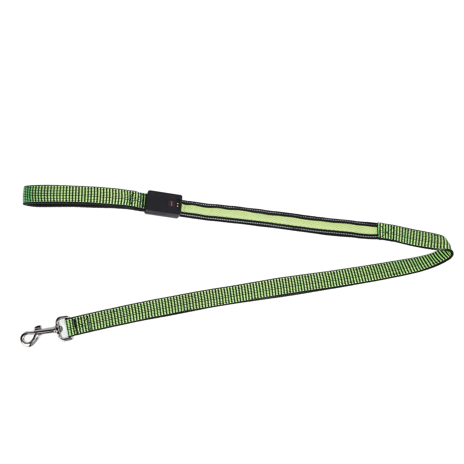 

LED Dog Leash Telescopic Night Safety Luminous Dog Traction Rope for Small Medium Dogs зелёный