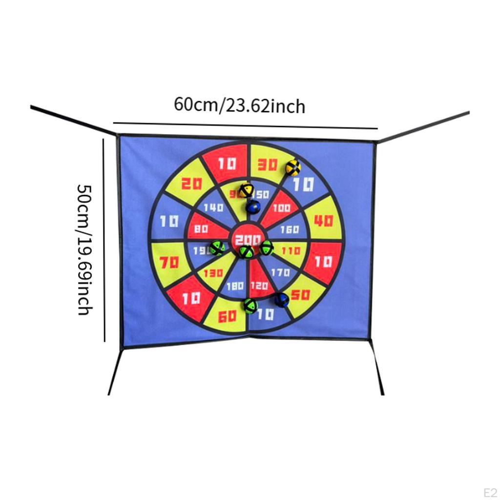 Kids Trampoline Dart Board with Sticky Balls Accessories Play Interactive Toys Toss Game Dartboard