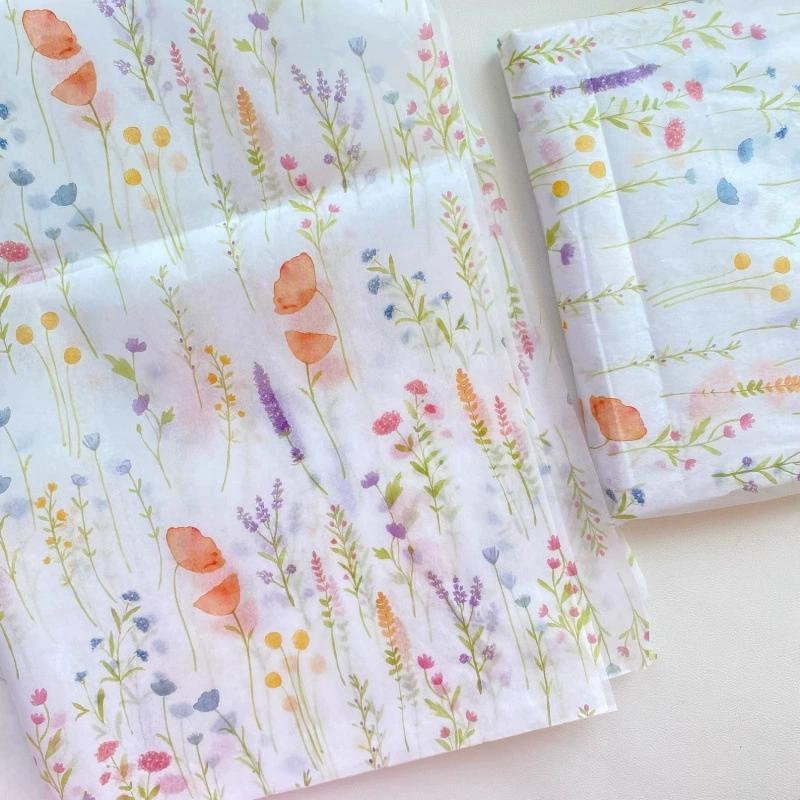 Colorful Floral Tissue for Bouquet Wrapping, Flower Arrangement and Gift Wrap