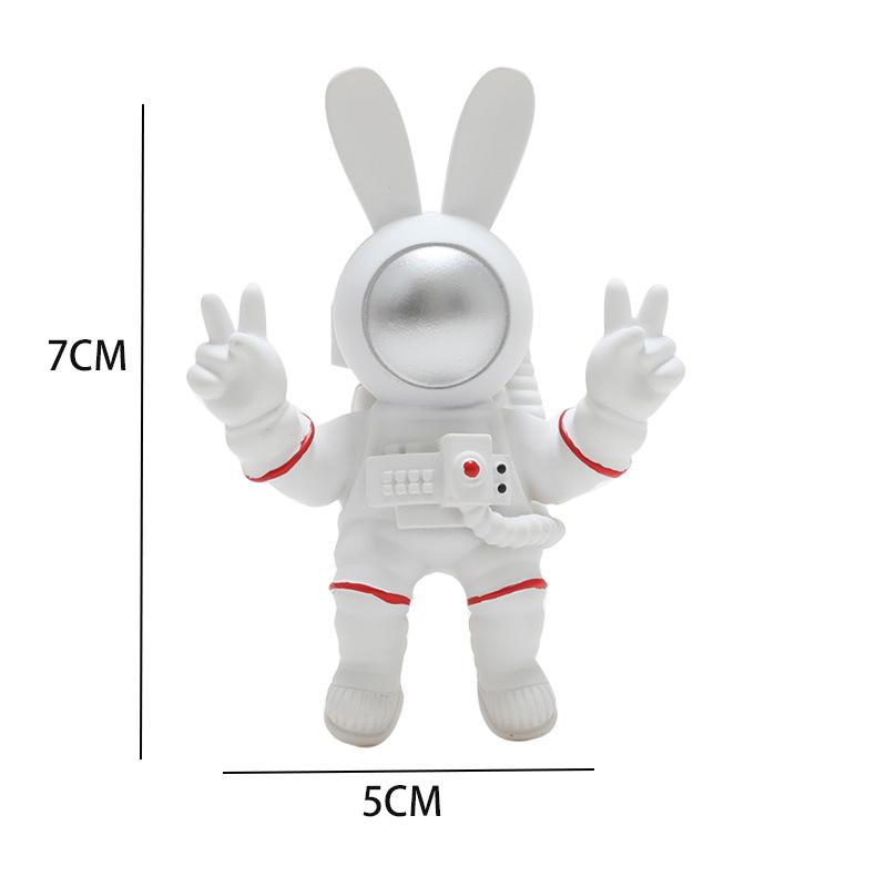 Space Astronaut Refrigerator Stickers Long-eared Rabbit 3D Doll Magnet Magnet Refrigerator Decoration Po Wall Gift