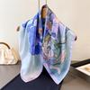 Spring Summer Women Scarf Silk Print Satin Scarves Shawl Headband Hijab Bandana Wrap Bufanda Fashion 70*70cm