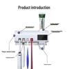 UV Tandborststerilisator & Automatisk Tandkrämsdispenser med Punch-Fri Installation