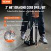 Core Drill Bit, 2" Wet Diamond Core Drill Bits, 14" Drilling Depth Concrete Core Drill Bit with Saw Blade, 1-1/4"-7 Inner Thread, Laser Welding,