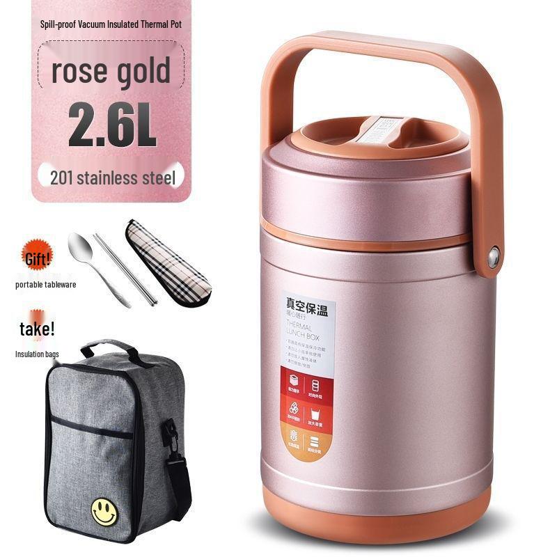 304 Stainless Steel Three-Layer Insulated Lunch Box for Students and Office Workers