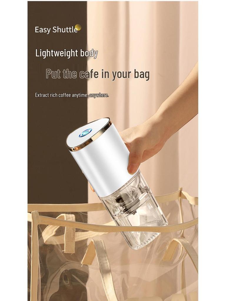 Portable Hand-Crank Electric Espresso Grinder – Compact Household Coffee Maker