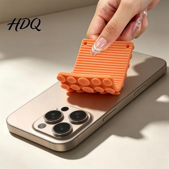 Durable Aluminum Core Holder Foldable Silicone Phone Stand with Aluminum Adjustable Bendable for Desk Compact Gadget Organizer Portable Suction Cup