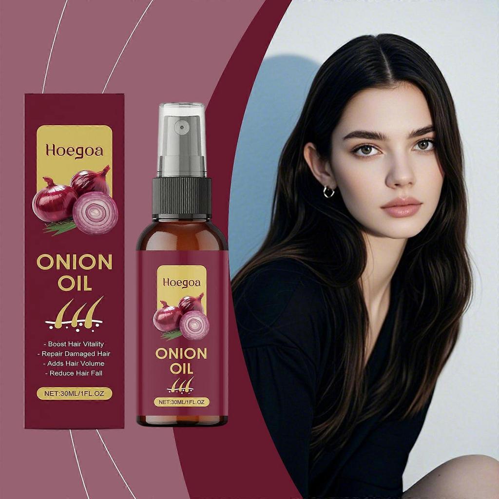 Hoegoa Onion Hair Care Essential Oil Daily Gentle Nourishing Scalp Moisturizing Hair Light Not Oily Essential Oil