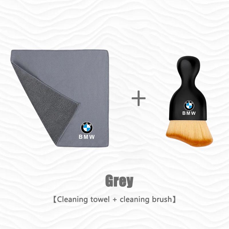 Car Soft Brush Tool Dust Remover Suede Fleece Microfiber Wash Towel For BMW 1 2 3 4 5 7 Series X1 X3 X4 X5 X6 X7 F10 F20 F30 G20 GN2