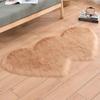 Double Heart Shape Carpets Soft Plush Doormat Floor Non Slip Rugs Living Room Sofa Plush Carpet Bedroom Cover Mattress