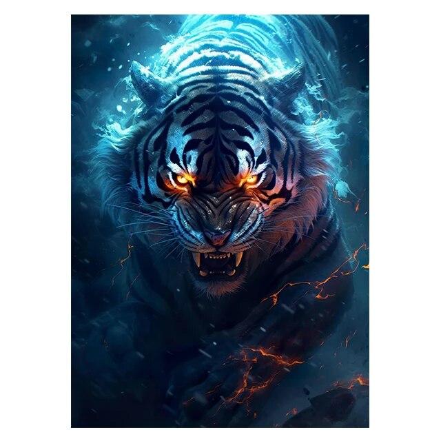 Dark Fantasy Magic Wild Animal Prints Poster Canvas Painting Hd Modern Wall Art Pictures For Living Room Bedroom Home Decoration No Frame