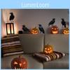Black Crow Halloween Glass Showcase Bedroom Home Decoration Wall Stickers