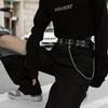Curea de talie vintage stil hip hop punk fără găuri, cu ținte și detalii cu nituri cu cataramă de fier, accesoriu de modă versatil pentru femei, petreceri și festivaluri