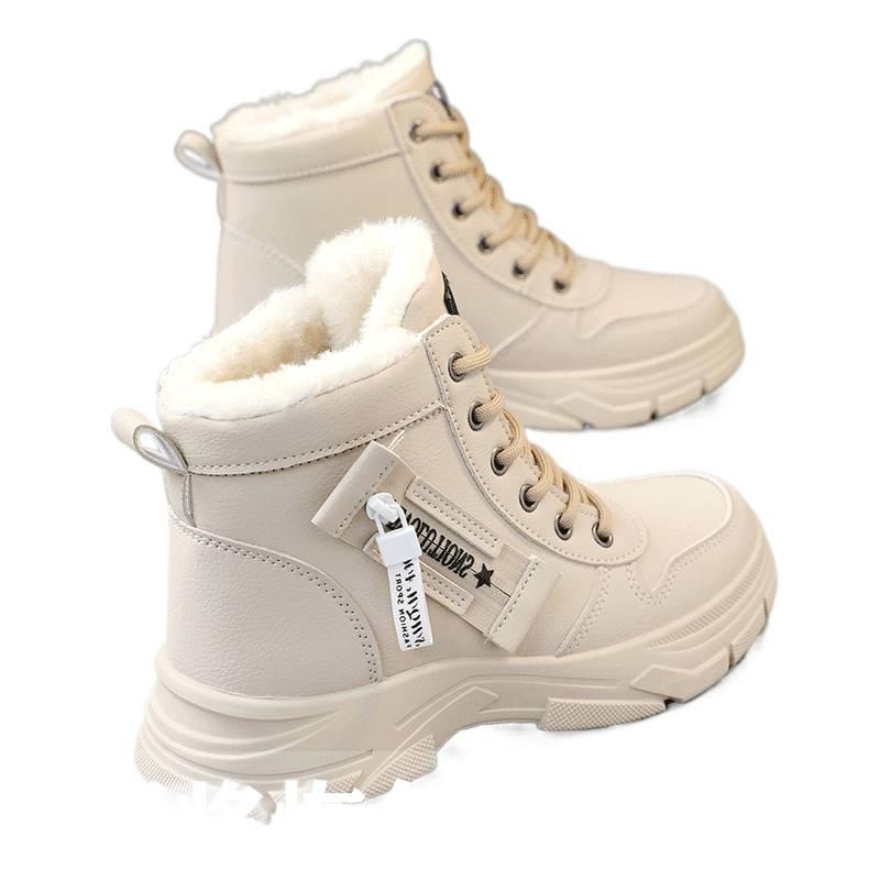 Harbin Martin boots new winter velvet outer wear high-top large cotton shoes thickened snow short boots