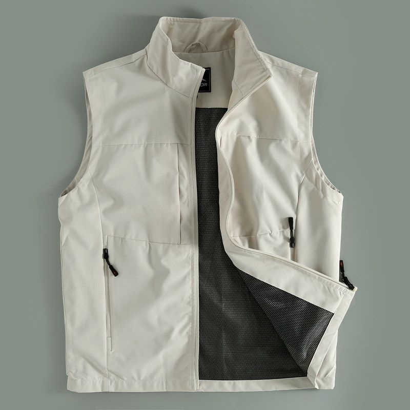 Export New Arrival Outdoor Multi-Functional Men Casual Stand Collar Workwear Multi-Pocket OEM Goods Vest Vest Fall and Winter Waistcoat