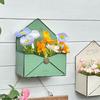 Wall Mounted Wall Retro Iron Planter Planter Box Planter Envelope Shape with Drainage Hole for Indoor