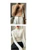 Women's Knitwear Sweater: Half-High Neck, Slim Fit Long Sleeve Top for Autumn/Winter