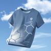 Maglietta a maniche corte da calcio per bambini, ragazzi e ragazze, età 2-14 anni, maglia da calcio da esterno ad asciugatura rapida, top casual per bambini.
