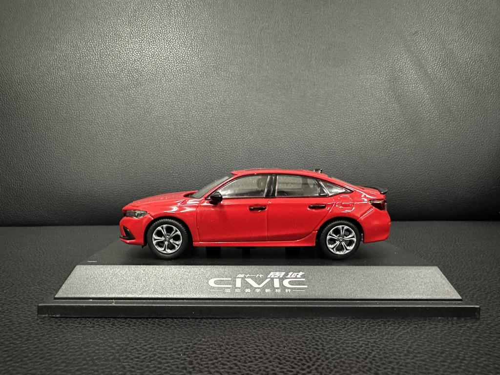 Dongfeng Honda 2023 Red 11th Generation Civic Car Model 1:43 Simulation Model Center Console Internet Celebrity Car Ornament FX1