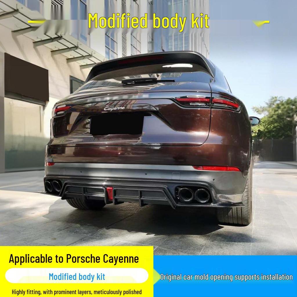 Porsche Cayenne 18-23 CM Model Upgrade Kit: Front/Rear Lip, Side Skirts, Spoiler, Fender Flares