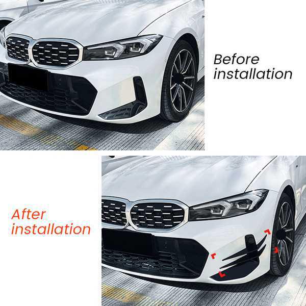 4-Piece Front Wind Deflector Air Vent Stickers for BMW 3 Series G20/G21 LCI Accessories