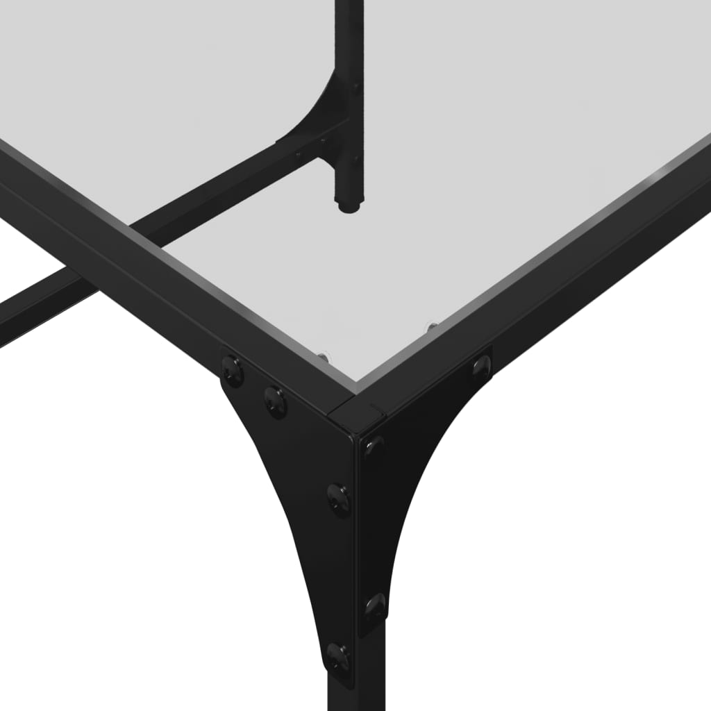  Coffee Tables That Slide Under Each Other, 2 Pcs., Glass Top and Steel