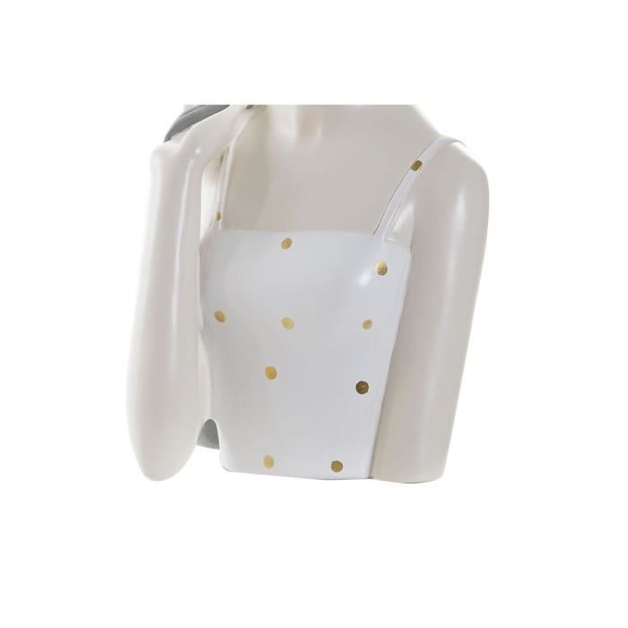 Figurine Décorative Femme Rose Blanc 15 X 15 X 27,5 Cm (2 Unités)