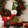 Weihnachtsthema Hüpfende Federbasis Schneemann Weihnachtsmann Ornament Für Feiertagstischplatte Regal Dekoration Set