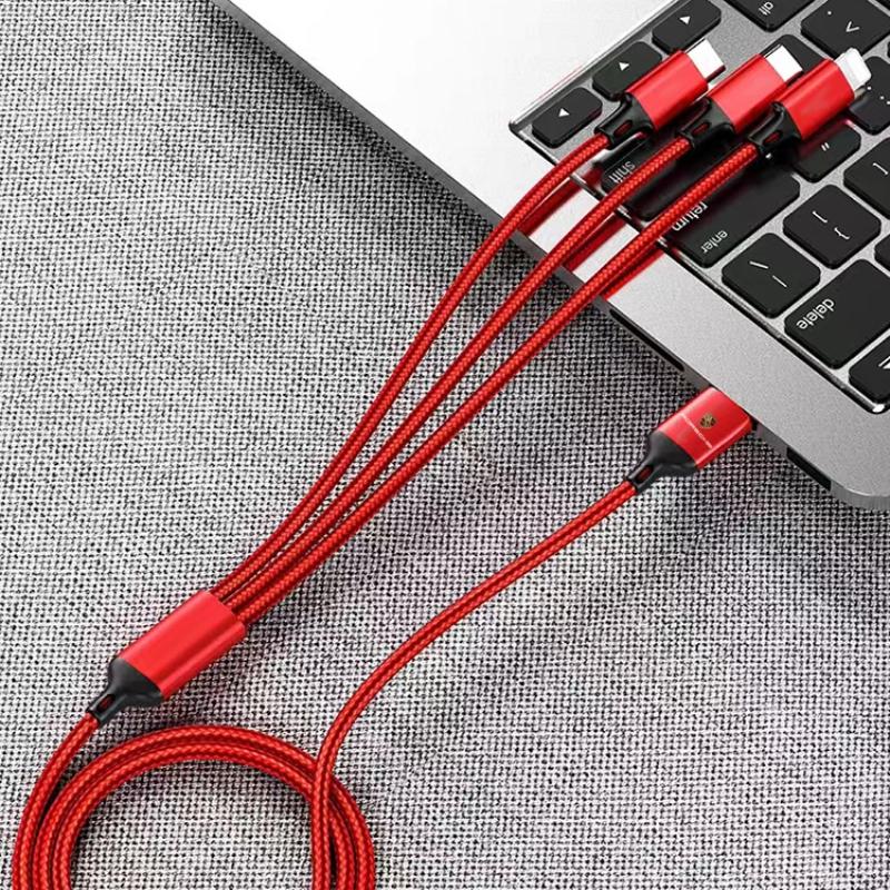 1Pcs Three-in-one Car Superstrong Fast Charging Data Cable For Porsche 911 Cayenne Panamera Macan Boxster Carrera-GT 928 944 918