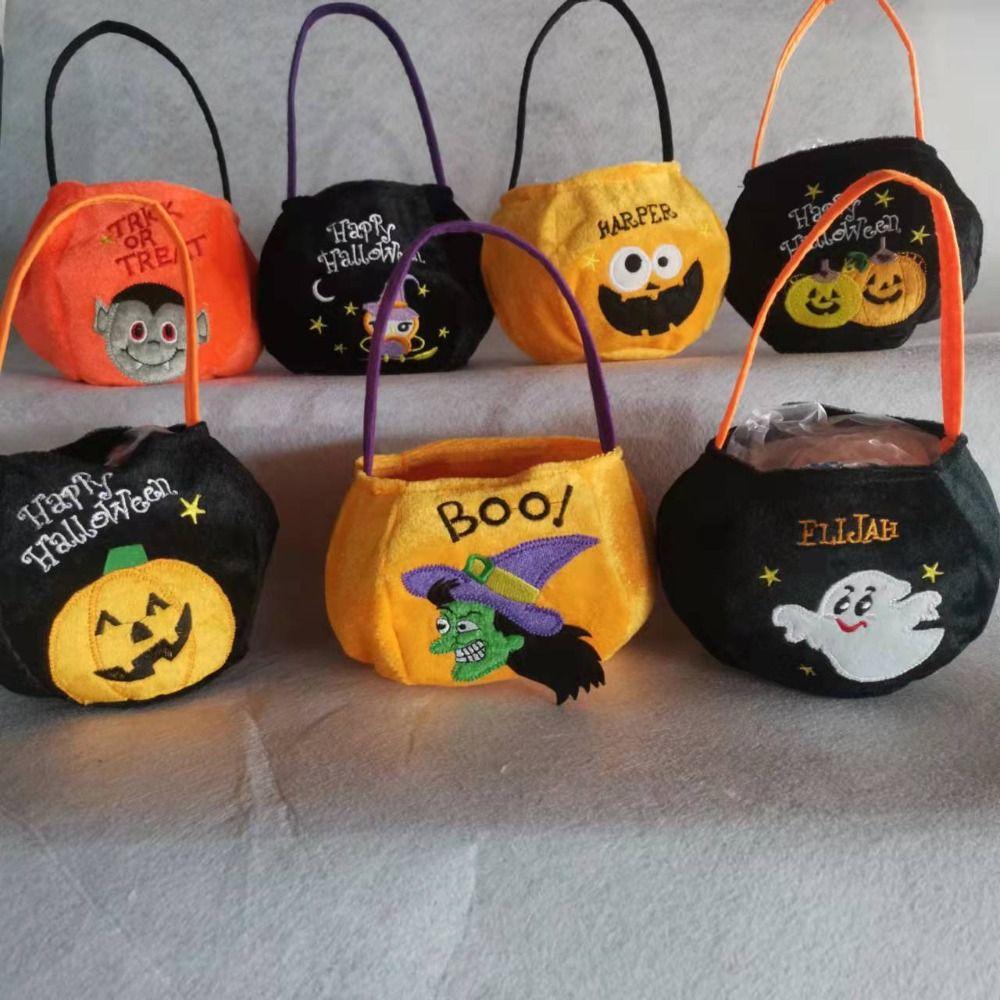 Ghost Gift Basket Trick Or Treat Pumpkin Candy Bag Cute Halloween Candy Bag  Happy Halloween Day
