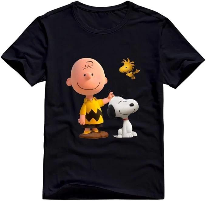 Retro Peanuts Movie 2015 Snoopy Charlie Woodstock Tshirt All Color All Size S