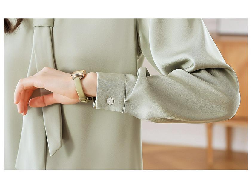 Women's White Long Sleeve Professional Shirt - Elegant Spring/Autumn Wear