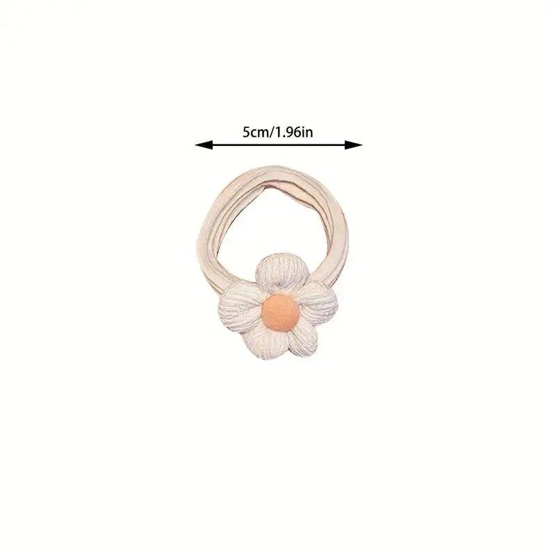 6 pièces filles nœud papillon bandes de cheveux couleur bonbon fleur cheveux cravates enfants élastiques bandes de caoutchouc élastique pour queue de cheval enfants accessoires de cheveux