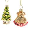 1 Box Glass Painted Christmas Ornaments Festival Home Party Supplies For Holiday Tree Decorations
