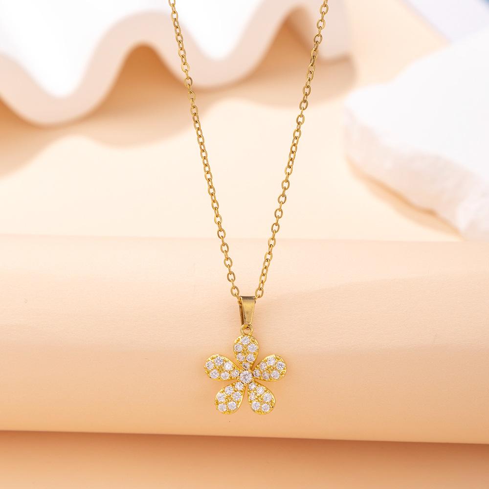 Kadın Lüks Titanyum Çelik Kolye Ucu Klavikula ve Uzun Kazak Kolyesi - Niş Tasarım