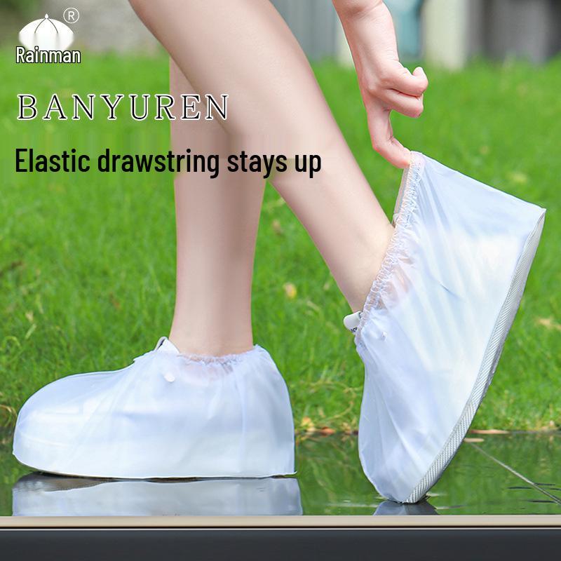 Thickened Waterproof Non-Slip Reusable Rain Shoe Covers for Adults & Children