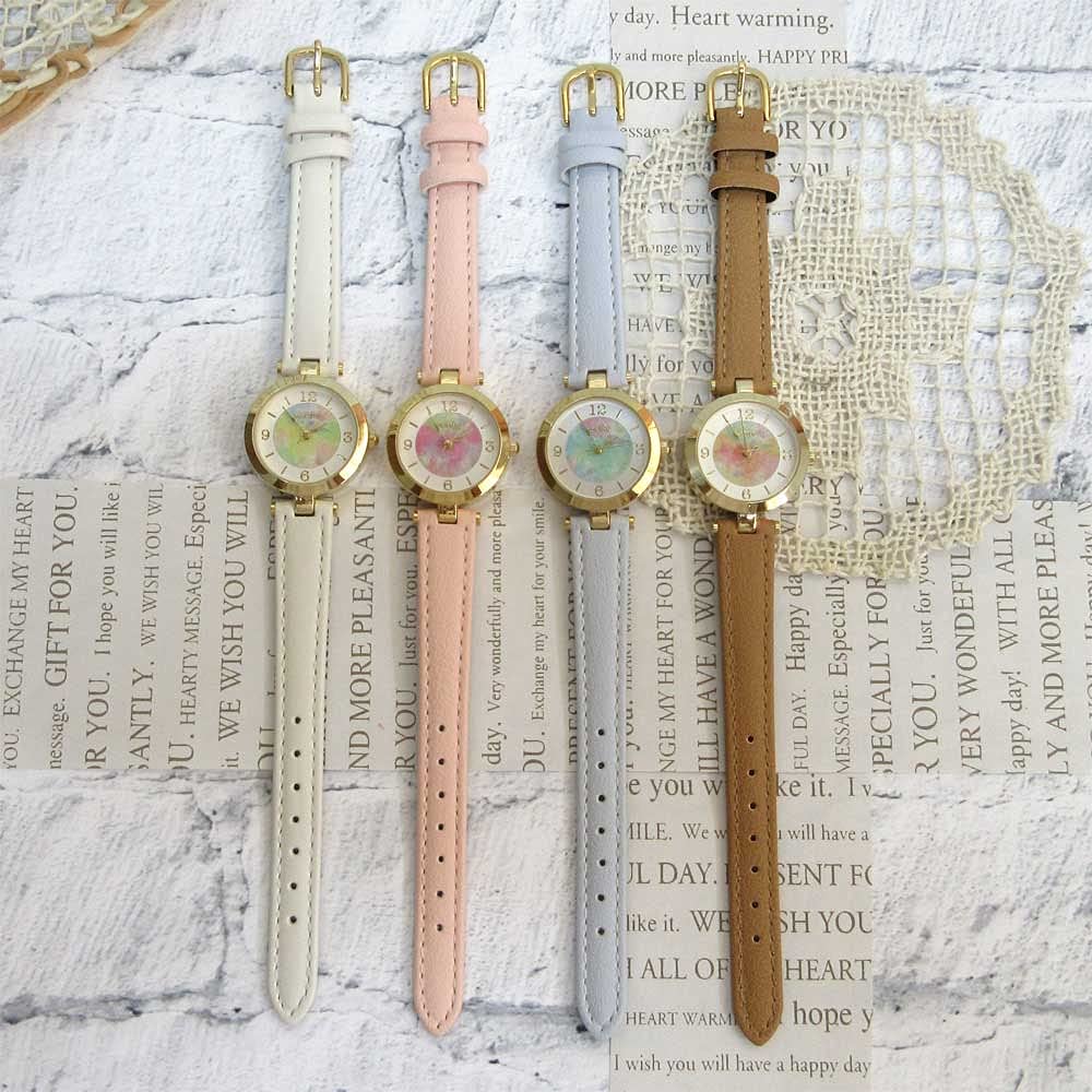 Fieldwork Analog Epi Leather Strap White ST216-1 Women's Watch,