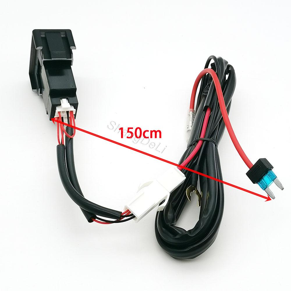 12V/24V Red Led Light Fit For Suzuki SX4 Swift Car Dual Interface Charger Adapter Socket QC3.0 USB Socket Adapter
