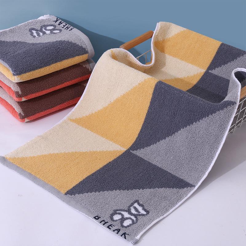 Jacquard Yarn-Dyed Cotton Face Towel - Thick, 35x75cm Wedding Favor